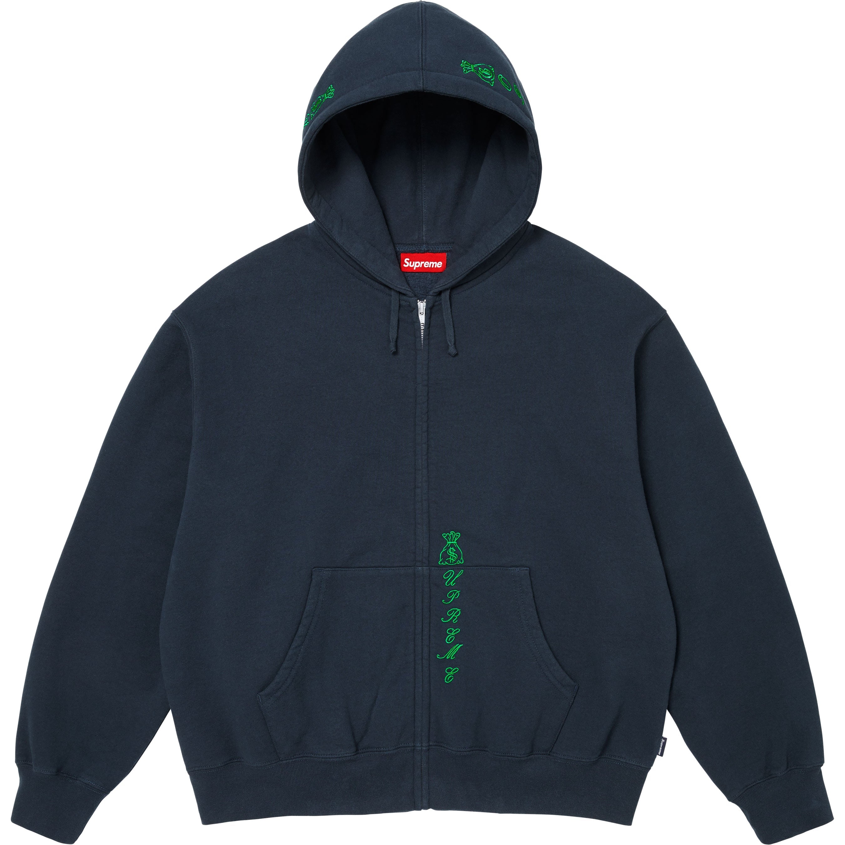 God Over Money Zip Up Hooded Sweatshirt view 2